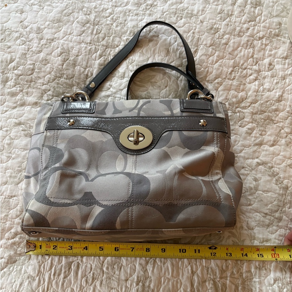 Coach bag. Grey classic Coach print. Great condition.